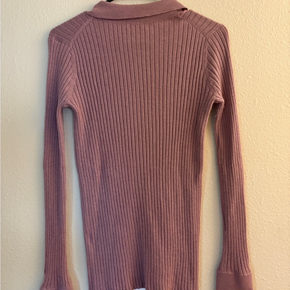 Sablyn Reign Ribbed Pink Cashmere Cardigan - Picture 7 of 8